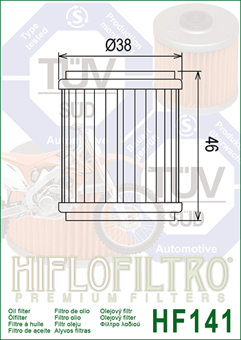 Filtru Ulei HF141 Hiflofiltro TM Racing Yamaha