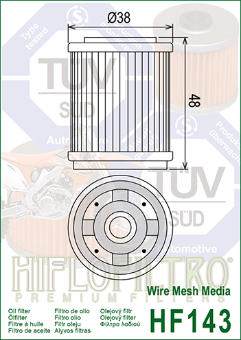 Filtru Ulei HF143 Hiflofiltro Yamaha 3UH-E3440-00 5H0-13440-00 5H0-13440-09 [2]