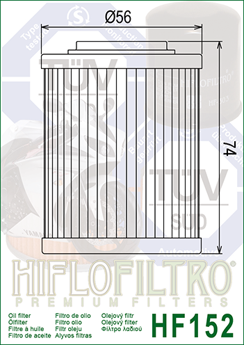 Filtru Ulei HF152 Hiflofiltro Aprilia Bombardier Can-An CFMoto