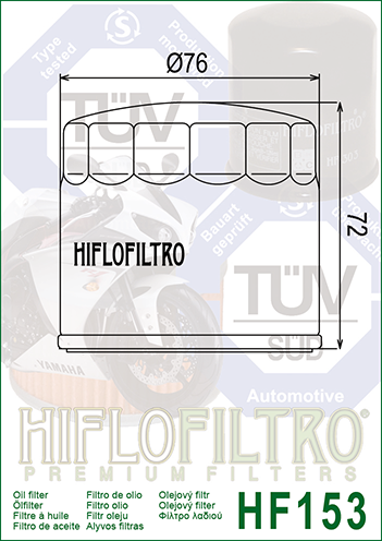 Filtru Ulei HF153 Hiflofiltro Ducati 09 054 99 60 444.4.003.4A 444.4.003.5A 444.4.017.1A