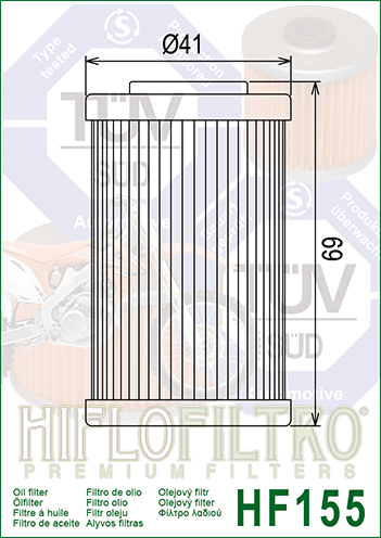 Filtru Ulei HF155 Hiflofiltro KTM , Polaris [2]