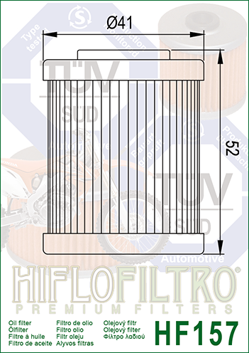 Filtru Ulei HF157 Hiflofiltro KTM , Polaris [2]