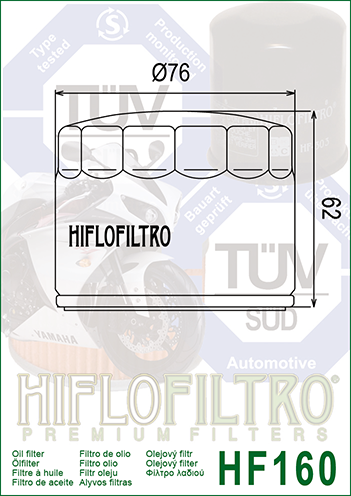Filtru Ulei HF160 Hiflofiltro BMW 11 42 7 719 357 , 11 42 7 721 779 Husqvarna 7719357 [2]