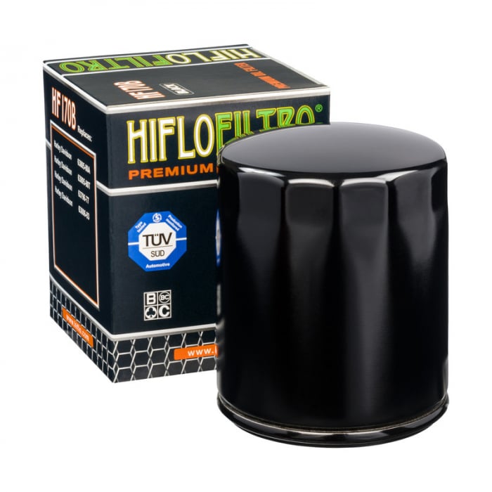 Filtru Ulei HF170B Negru Hiflofiltro Harley 63796-77 , 63805-80A , 63805-80T , 63806-83