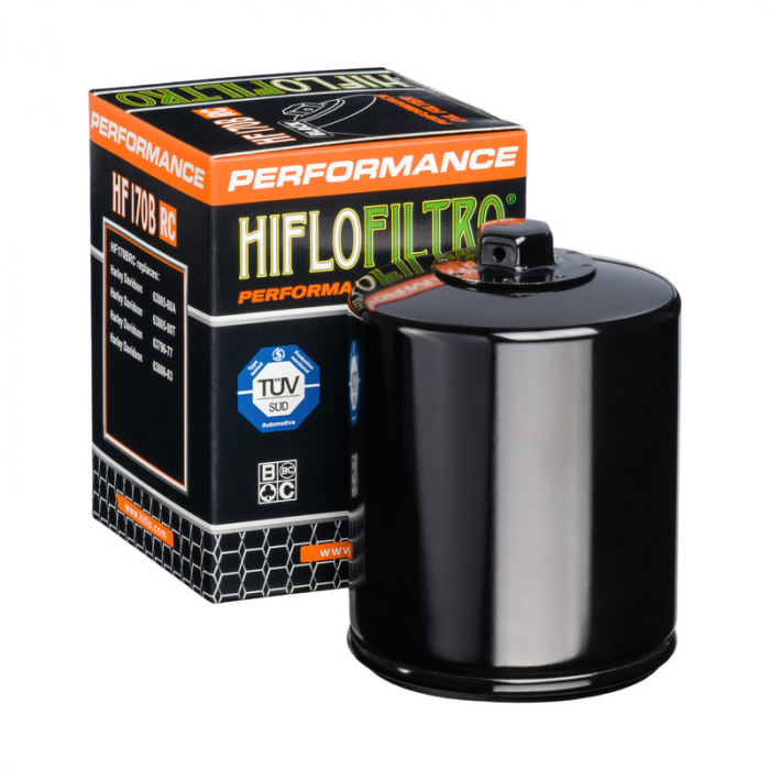 Filtru Ulei HF170B Racing Negru Hiflofiltro Harley 63796-77 , 63805-80A , 63805-80T , 63806-83