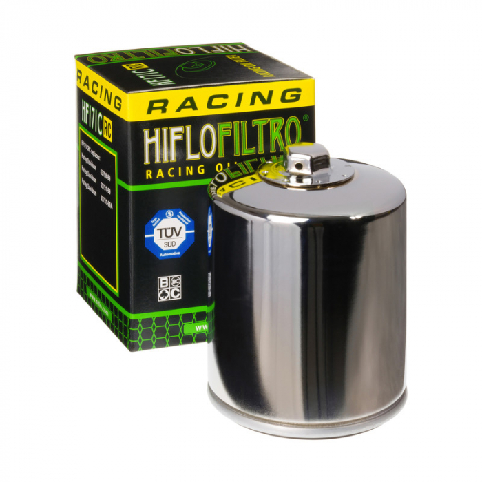 Filtru Ulei HF171 Racing Cromat Hiflofiltro Harley 63731-99 63731-99A 63798-99