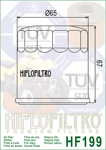 Filtru Ulei HF199 Hiflofiltro Nissan 3R0-07615-0 Polaris 2520799 Polaris 3089996 Tohatsu 37-3R0076150 [2]