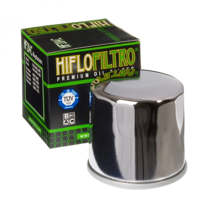 Filtru Ulei HF204 Cromat Hiflofiltro Arctic Cat Honda Kawasaki MV Agusta Triumph Yamaha