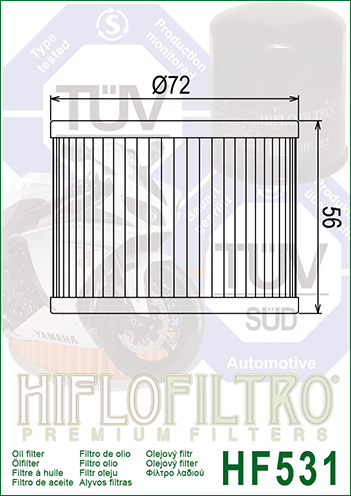 Filtru Ulei HF531 Hiflofiltro Suzuki 16510-06C00 [2]