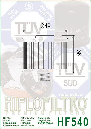 Filtru Ulei HF540 Hiflofiltro Bajaj DD121181 Yamaha 21C-E3440-00 [2]