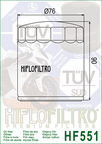 Filtru Ulei HF551 Hiflofiltro Moto Guzzi 30153000