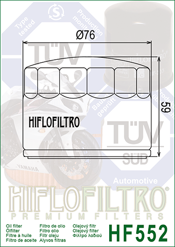 Filtru Ulei HF552 Hiflofiltro Moto Guzzi 14153000 [2]