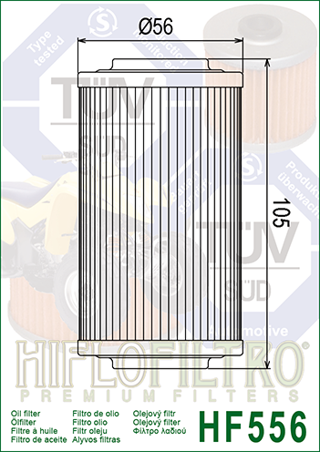 Filtru Ulei HF556 Hiflofiltro Bombardier 420956741 Bombardier 711956740 Bombardier 711956741 [2]