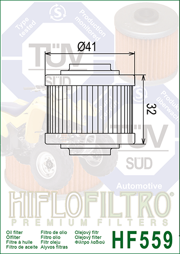 Filtru Ulei HF559 Hiflofiltro Bombardier 420256452 [2]