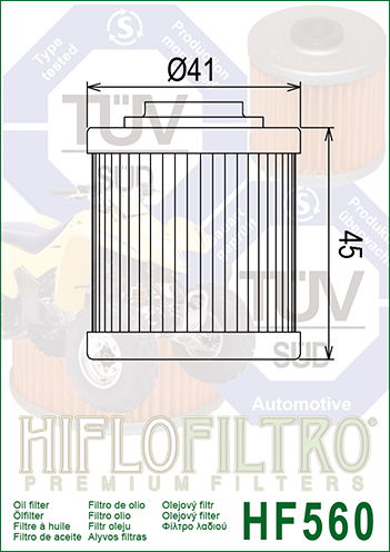Filtru Ulei HF560 Hiflofiltro Bombardier 420256455 [2]