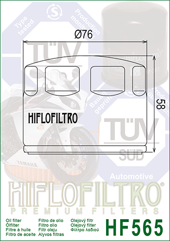 Filtru Ulei HF565 Hiflofiltro Aprilia 82883R Aprilia 82960R Gilera 82883R [2]
