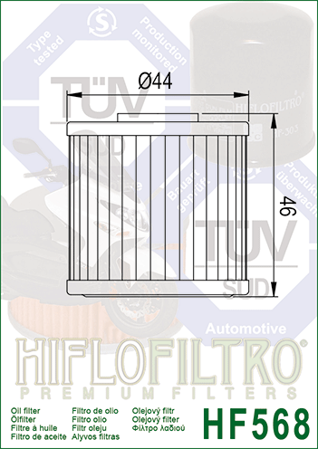 Filtru Ulei HF568 Hiflofiltro Kymco 1541A-LEH6-E00 [2]