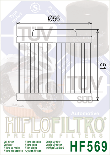 Filtru Ulei HF569 Hiflofiltro MV Agusta 8000B5425 [2]
