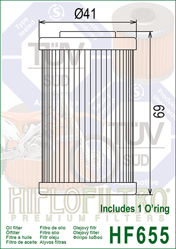 Filtru Ulei HF655 Hiflofiltro KTM 770.38.005.000 KTM 770.38.005.001 KTM 770.38.005.044 [2]