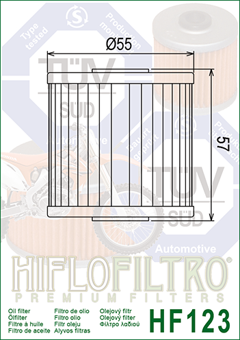 Filtru Ulei Hiflofiltro Kawasaki HF123 OEM 16099-004