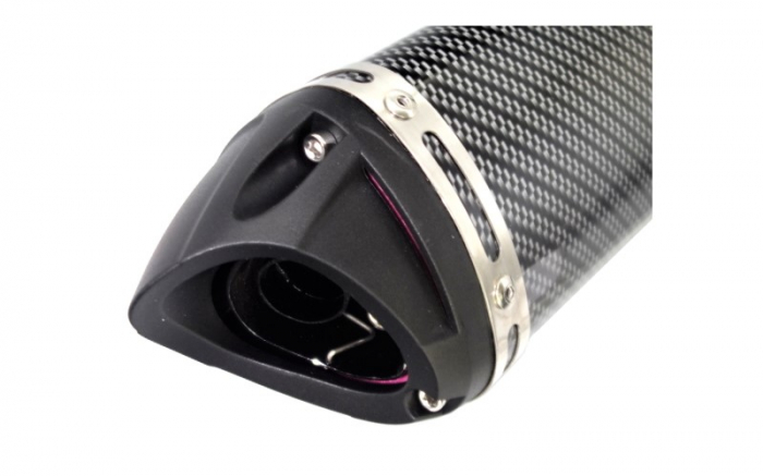 Final evacuare din aluminiu, diametru 32, carbon, culoare negru [4]