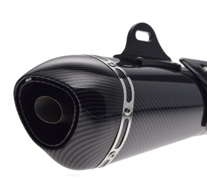 Final evacuare moto universala, diametru teava 36mm, culoare negru carbon [2]