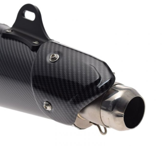 Final evacuare moto universala, diametru teava 36mm, culoare negru carbon [3]