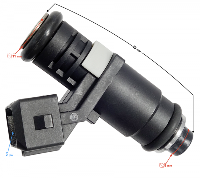 Flansa admisie, injector, moped Barton FR2, 50cc, 4T, euro V [2]