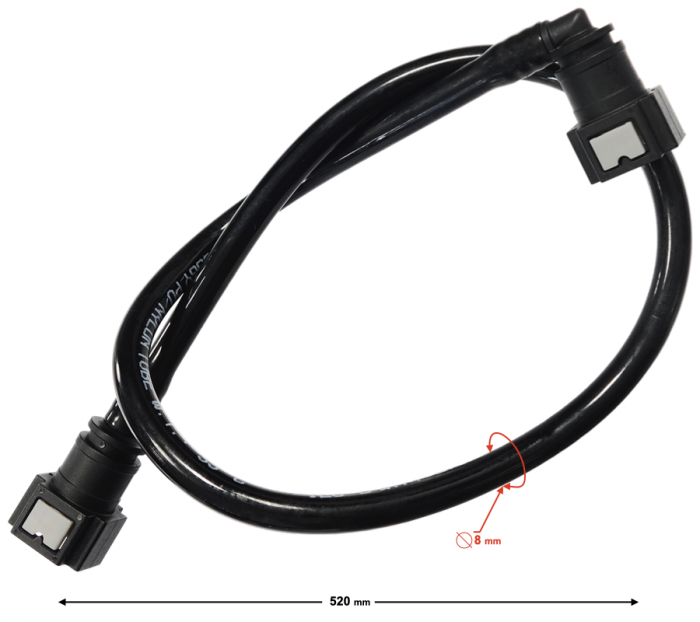 Furtun si conectori alimentare benzina, lungime 520mm [2]