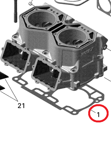 Garnitura cilindri 0.5mm Ski Doo 800, 2007-2015