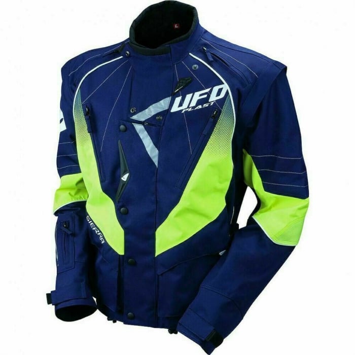 Geaca enduro Ufo Plast Sierra, culoare albastru galben, marime L