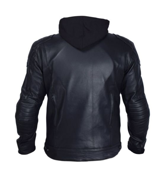 Geaca moto piele, Leoshi Bandit, marime 5XL, culoare negru [2]