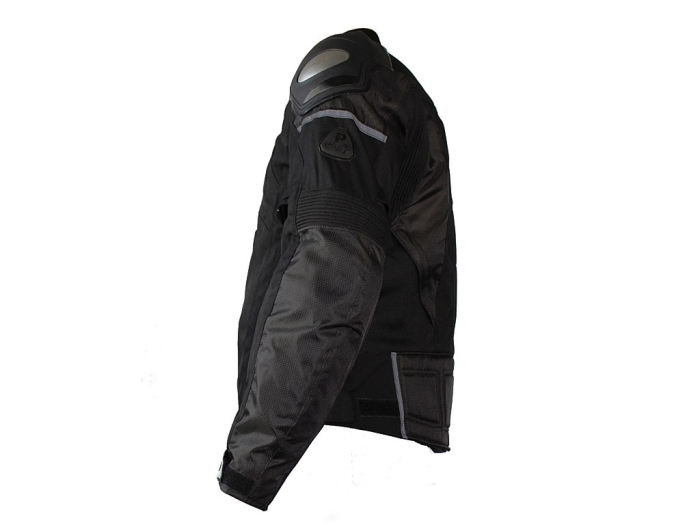 Geaca moto textila scurta PGS 12-13-2550, protectii coloana, coate si umeri, culoare negru, marime 2XL [2]