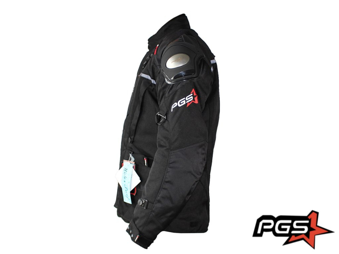 Geaca moto textila PGS 12-13-1650 protectii coloana, coate si umeri, culoare negru, marime M [2]
