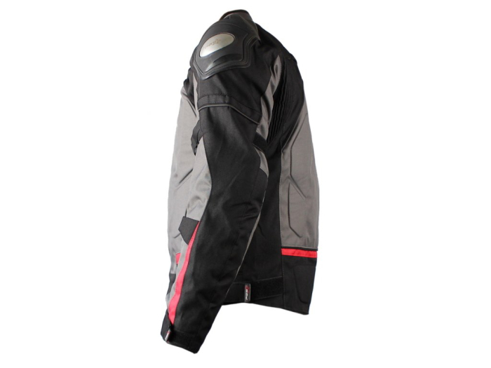 Geaca moto textila scurta PGS 12-13-2650, protectii coloana, coate si umeri, culoare gri/negru, marime L [2]