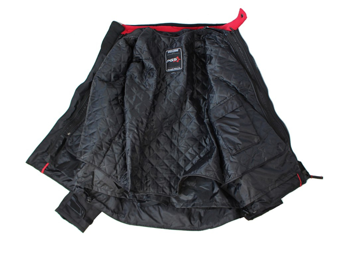 Geaca moto textila lunga PGS REVITI, protectii coloana, coate si umeri, culoare negru, marime M [2]