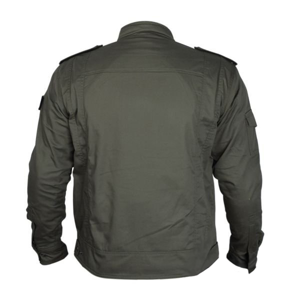 Geaca moto tip militar Leoshi, culoare verde army, marimea L [2]