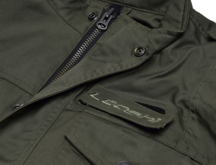 Geaca moto tip militar Leoshi, culoare verde army, marimea L [3]
