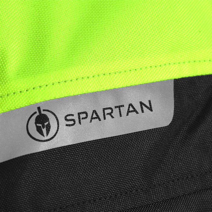 Geaca textila impermeabila Oxford Spartan, versiune scurta, culoare negru/fluo, marime XL [5]