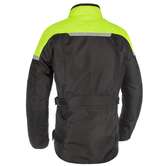 Geaca textila impermeabila Oxford Spartan, versiune lunga, culoare negru/fluo, marime M [2]