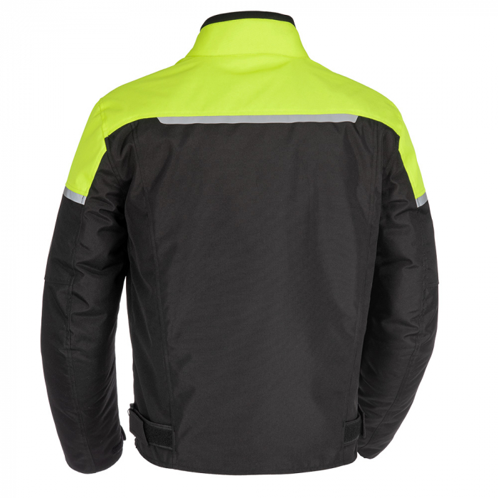 Geaca textila impermeabila Oxford Spartan, versiune scurta, culoare negru/fluo, marime XL [2]