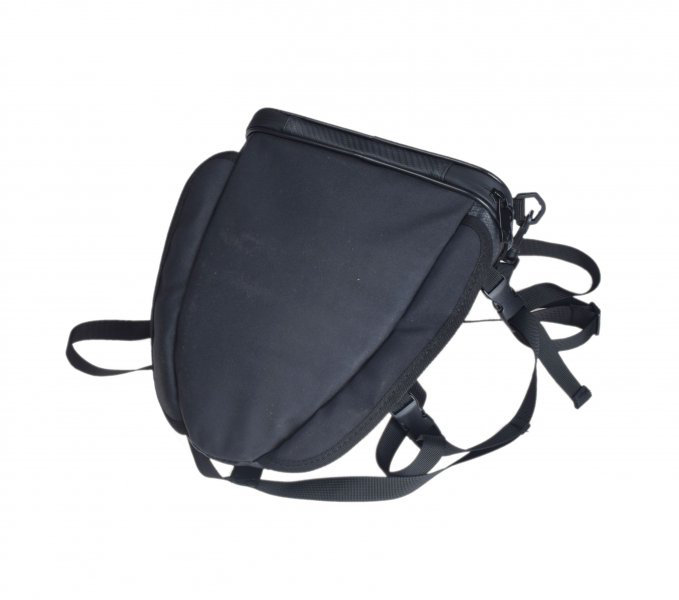 Geanta textila WMX, prindere pe picior, logo albastru, culoare negru [3]
