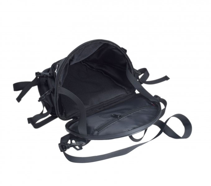 Geanta textila WMX, prindere pe picior, logo albastru, culoare negru [4]