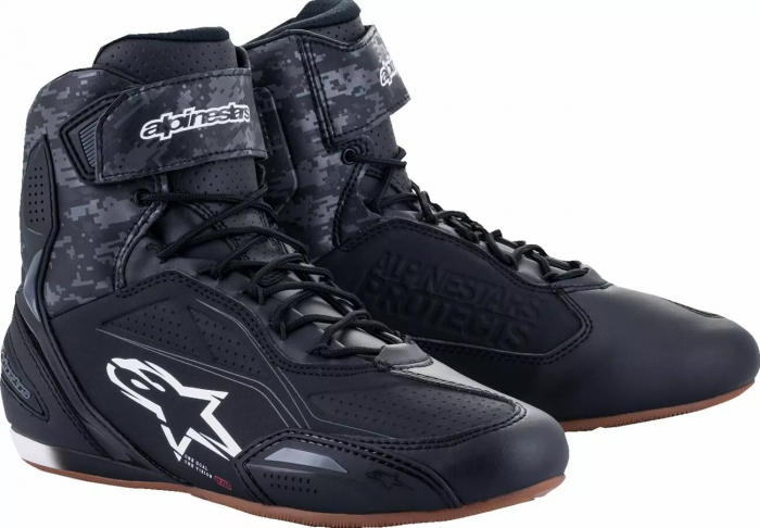 Ghete Alpinestars Faster-3, culoare negru alb, marime 42.5