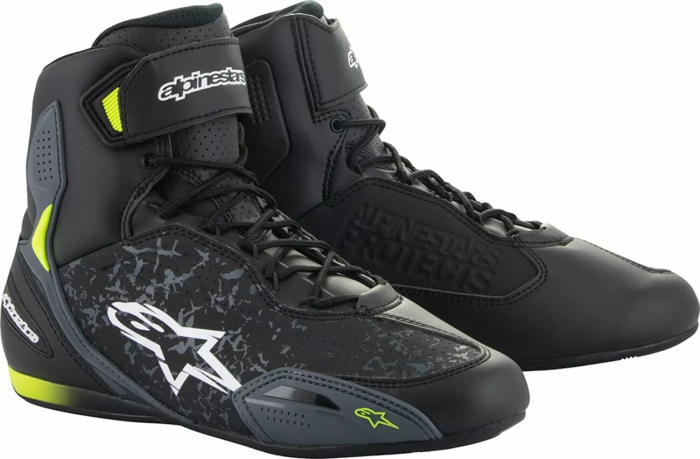 Ghete Alpinestars Faster-3, culoare negru verde fluo, marime 47
