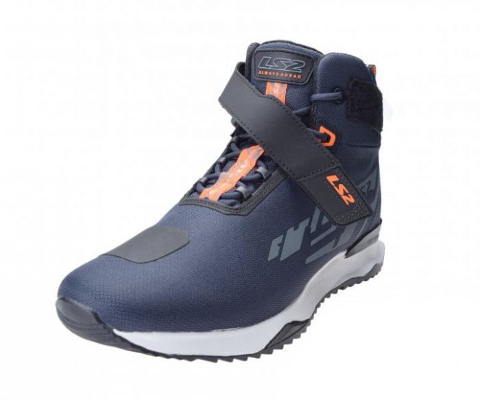 Ghete moto LS2 ACRUX, marime 44, culoare negru/albastru/portocaliu [4]