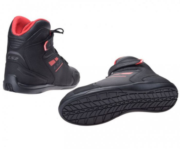 Ghete moto LS2 Garra Man, culoare negru/rosu, marime 46 [2]