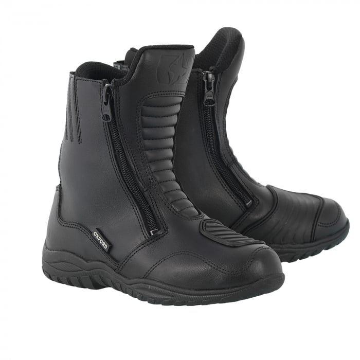 Ghete moto piele Oxford Warrior, negre, 44