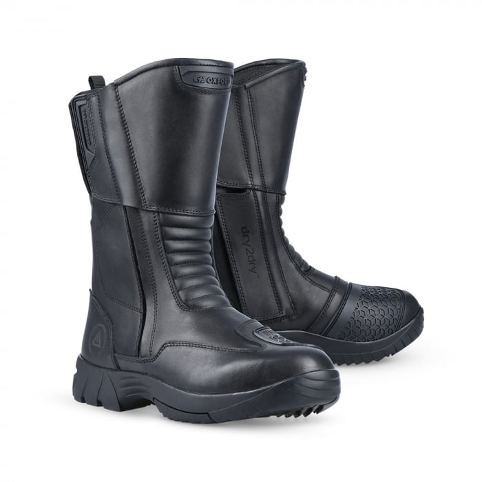 Ghete piele moto Oxford, Continental MS, negre, 44