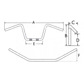 Ghidon ATV/MOTO TRW otel classic inaltime 22 mm crom [2]